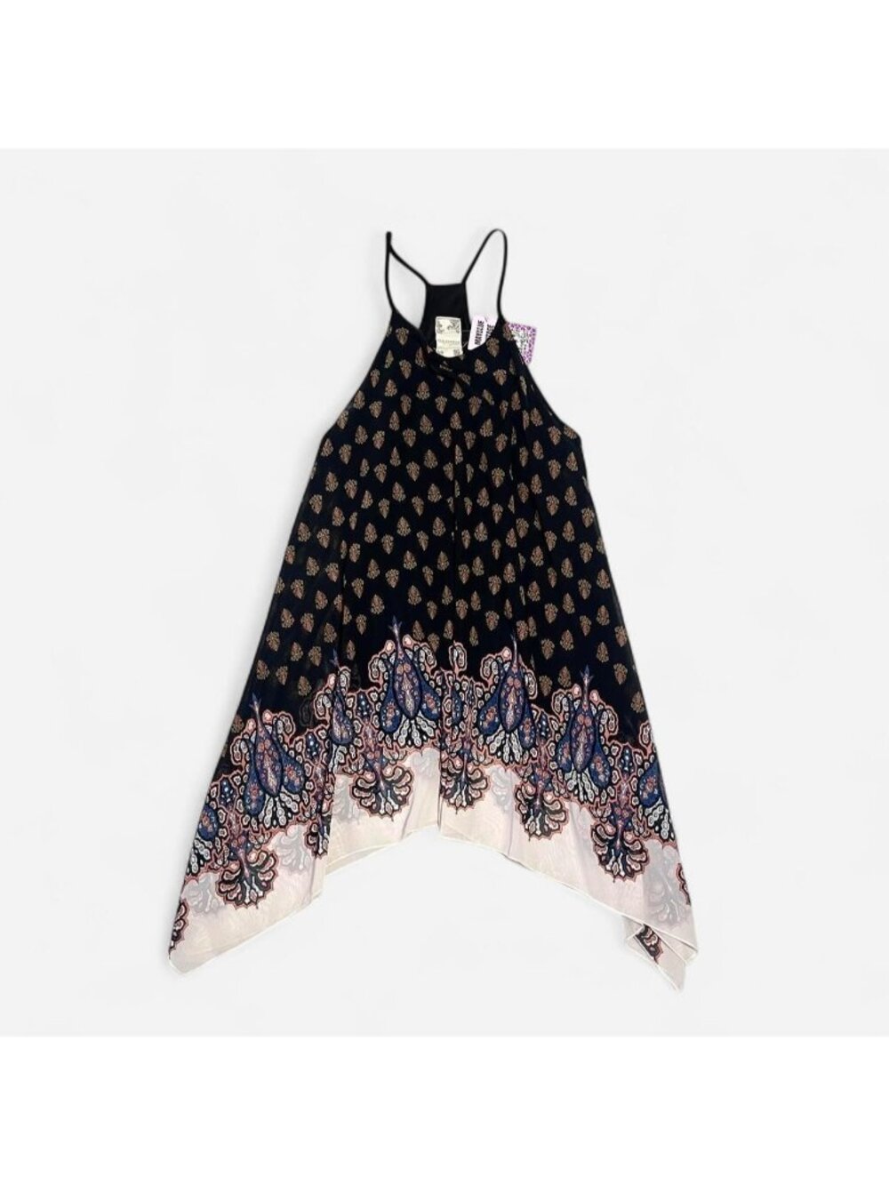 boho summer asymmetrical hem dress